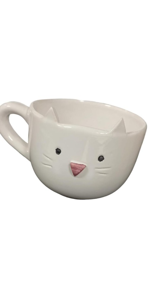 TAZON ANIMALES GATO DE CERAMICA.